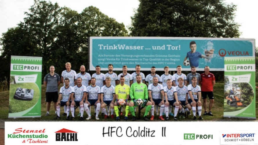 Mannschaftsfoto der 2. Herren des HFC Colditz